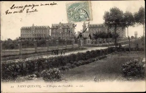 Ak Saint Quentin Aisne, L'Hospice de Vieillards
