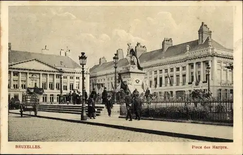 Ak Bruxelles Brüssel, Place des Martyrs