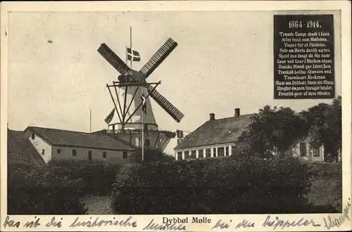 Ak Dybbøl Dänemark, Molle, Windmühle