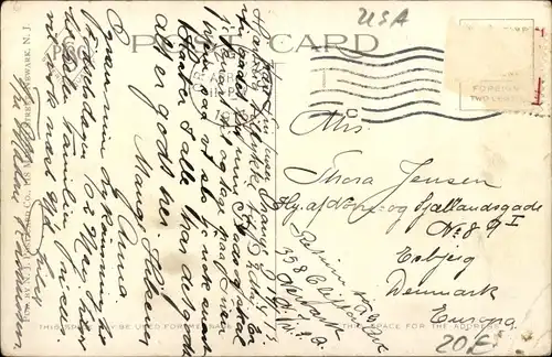 Ak Newark New Jersey USA, Prudential Buildings and Post Office, from Military Park