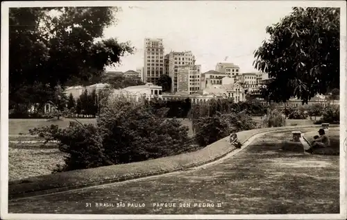 Ak São Paulo Brasilien, Parque Don Pedro II