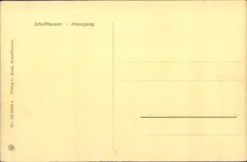 Ak Schaffhausen am Rhein Schweiz, Kreuzgang