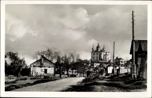 Ak Smolensk Russland, Kasernenstraße, Kathedrale