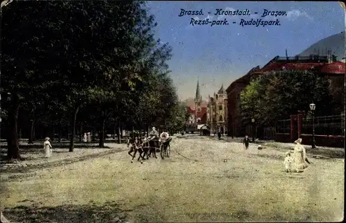 Ak Brașov Brassó Kronstadt Rumänien, Rudolfspark