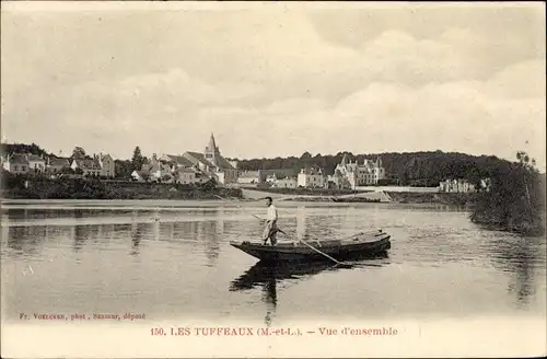 Ak Les Tuffeaux Maine et Loire, Vue d'ensemble