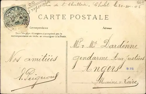 Ak Cholet Maine et Loire, Avenue Gambetta, Rue Nationale