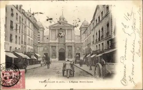 Ak Versailles Yvelines, L'Eglise Notre Dame