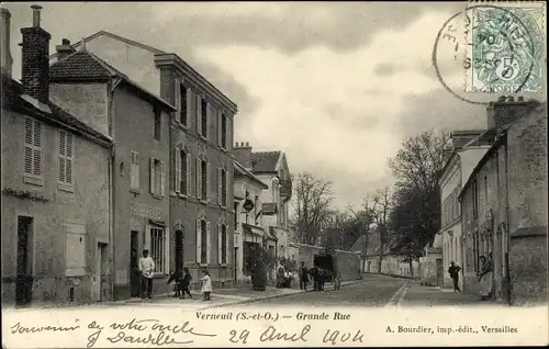 Ak Verneuil Yvelines, Grande Rue