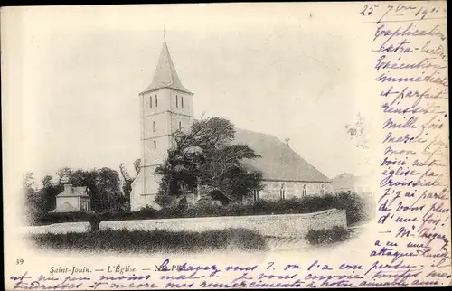 Ak Saint Jouin Seine Maritime, L'Eglise