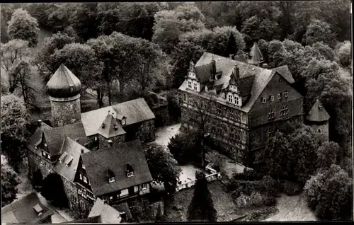Ak Friedewald, Luftbild vom Schloß