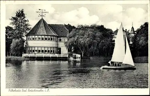 Ak Bad Zwischenahn, Fährhaus, Restaurant Café, Boot