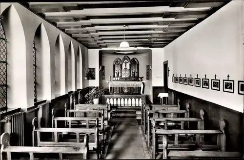 Ak Bad Pyrmont in Niedersachsen, St. Josefs Haus, Innenansicht, Altar