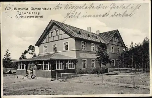 Ak Rehau im Fichtelgebirge Oberfranken, Cafe Restaurant Tannenberg