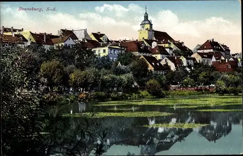Ak Ronneburg in Thüringen, Blick auf den Ort
