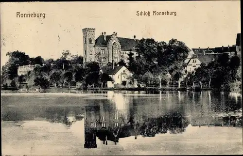 Ak Ronneburg in Thüringen, Blick auf den Ort mit Schloss