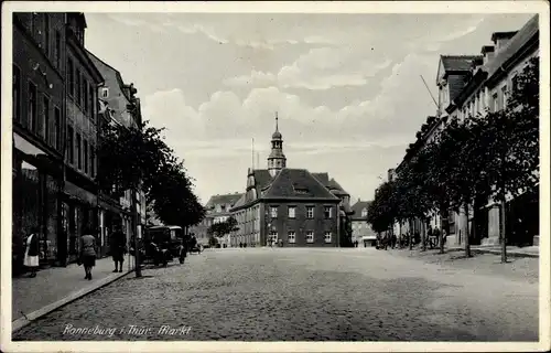 Ak Ronneburg in Thüringen, Markt, Rathaus