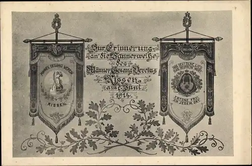 Ak Hamburg Altona Rissen, Bannerweihe des Männergesangsvereins 1914