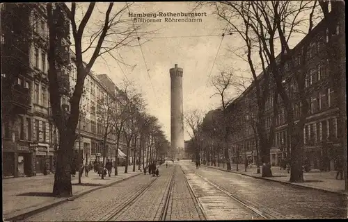Ak Hamburg Mitte Rothenburgsort, Billhorner Röhrendamm, Wasserturm