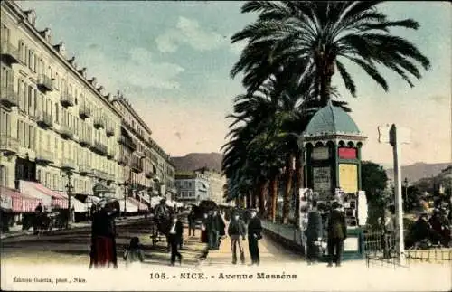 Ak Nice Nizza Alpes Maritimes, Avenue Massena