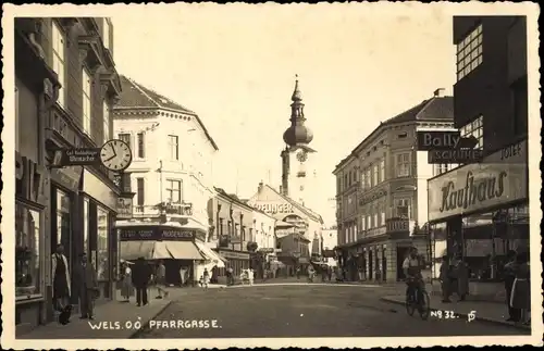 Foto Ak Wels in Oberösterreich, Pfarrgasse, Kaufhaus