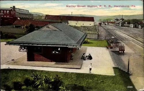 Ak Harrisburg Pennsylvania USA, Maclay Street Station, PRR