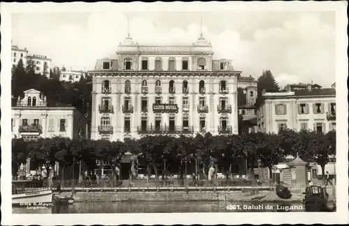 Ak Lugano Kanton Tessin Schweiz, Hotel Lloyd