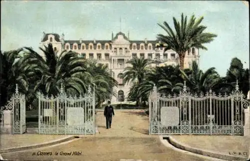 Ak Cannes Alpes Maritimes, Le Grand Hotel