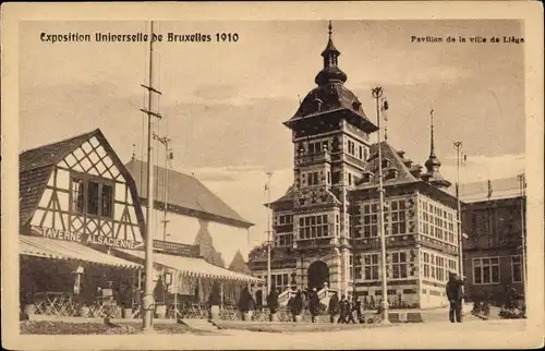 Ak Bruxelles Brüssel, Exposition Universelle 1910, Pavillon de la ville de Liege