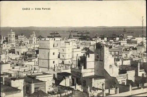 Ak Cádiz Andalusien, Vista Parcial