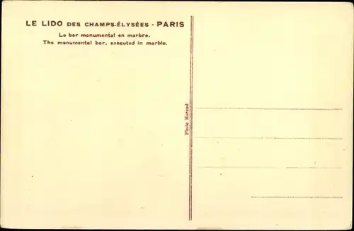 Ak Paris VIII., Le Lido des Champs Elysees, Le bar monumental en marbre