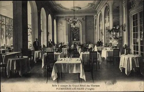 Ak Plombières les Bains Lothringen Vosges, Grand Hotel des Thermes, Innenansicht