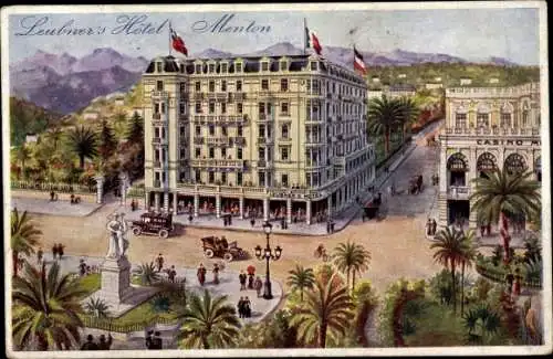 Ak Menton Alpes Maritimes, Leubner's Hotel