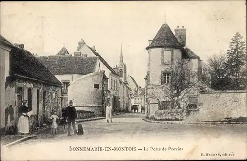 Ak Donnemarie en Montois Seine et Marne, La Porte de Provins