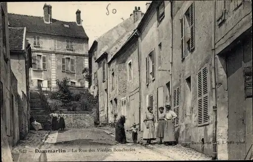 Ak Dammartin Seine et Marne, La Rue des Vieilles Boucheries