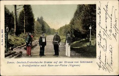 Ak Donon Hohe Donne Elsass Bas Rhin, Deutsch Französische Grenze, Soldaten, Seeleute