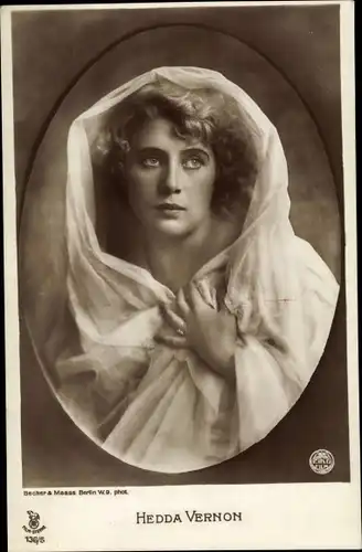 Ak Schauspielerin Hedda Vernon, Portrait