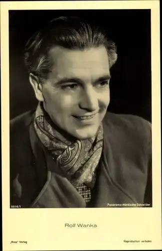 Ak Schauspieler Rolf Wanka, Portrait