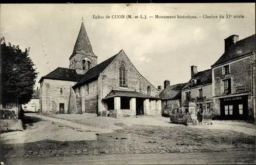 Ak Cuon Maine et Loire, L'Eglise, Monument historique, Clocher