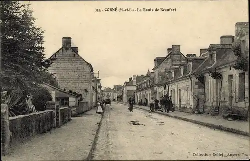 Ak Corné Maine et Loire, La Route de Beaufort