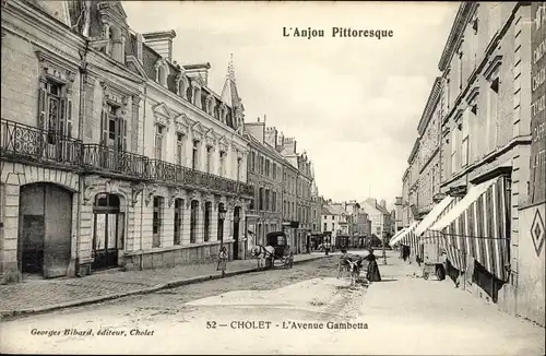 Ak Cholet Maine et Loire, L'Avenue Gambetta