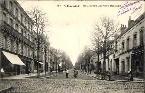 Ak Cholet Maine et Loire, Boulevard Gustave Richard