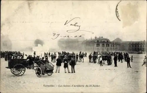 Ak Versailles Yvelines, Les Salves d'Artillerie du 14 Juillet