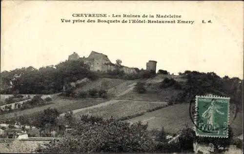 Ak Chevreuse Yvelines, Les Ruines de la Madeleine