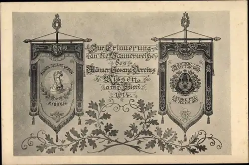 Ak Hamburg Altona Rissen, Bannerweihe des Männergesangsvereins 1914