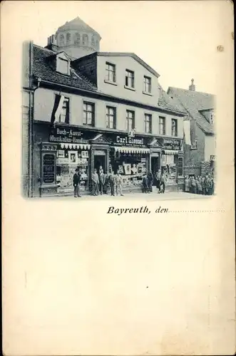 Ak Bayreuth in Oberfranken, Hofbuchhändler, Buchdruckerei