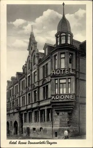 Ak Donauwörth in Schwaben, Hotel Krone