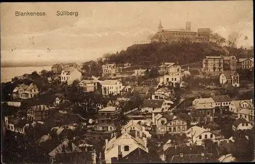 Ak Hamburg Altona Blankenese, Blick zum Süllberg, Ort