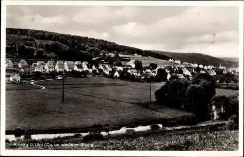 Ak Arnegg Blaustein in Württemberg, Gesamtansicht, gasthof z. Grünen Baum