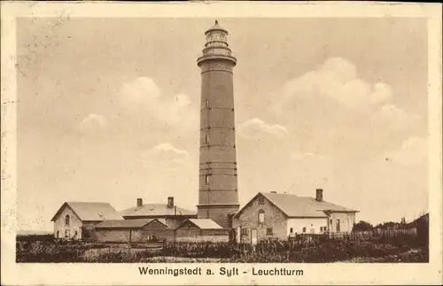 Ak Wenningstedt Braderup auf Sylt, Leuchtturm