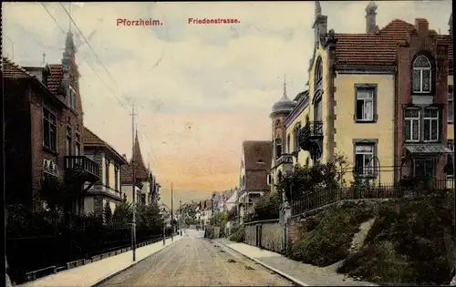 Ak Pforzheim im Schwarzwald, Friedenstraße